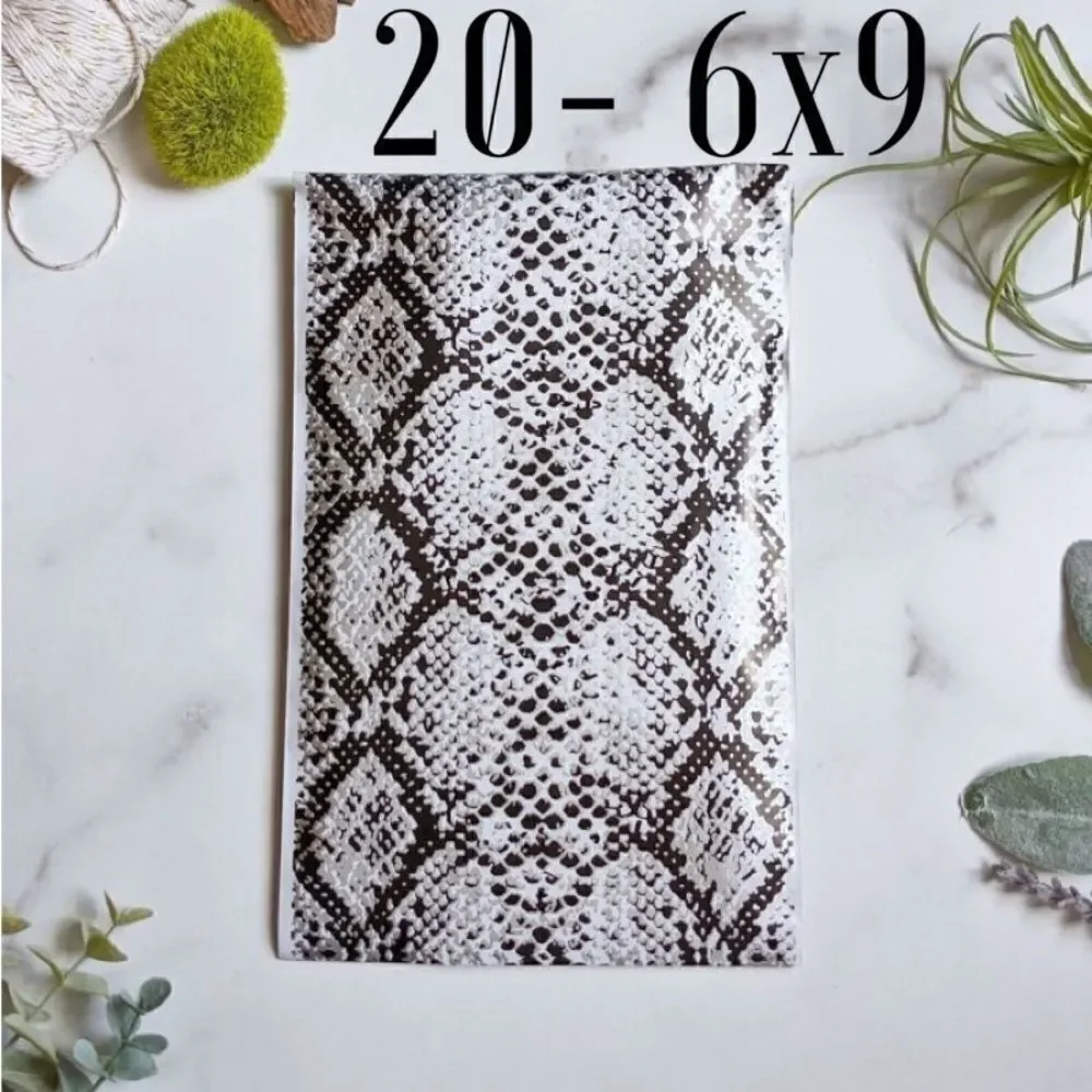 20- 6x9 Snakeskin Poly Mailers